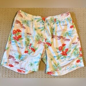 NWT Faherty White Beacon 7” Trunk in Tropical Breeze, Sz XXL